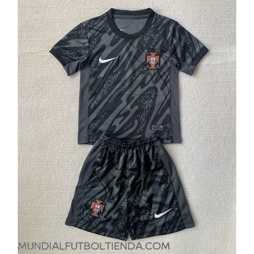 Camiseta Portugal Portero Primera Equipación Replica Eurocopa 2024 para niños mangas cortas (+ Pantalones cortos)